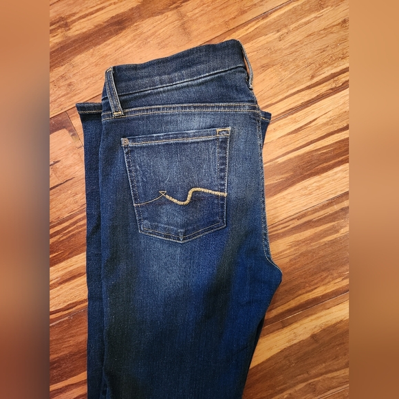 7 For All Mankind Dark Blue Jeans 28 - Picture 4 of 5